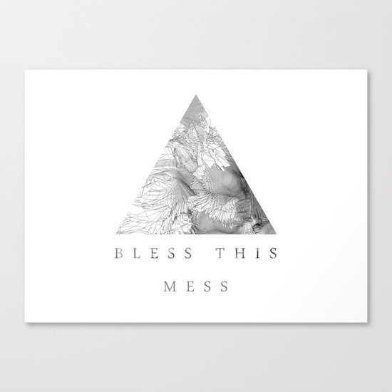 Bless this mess Canvas Print