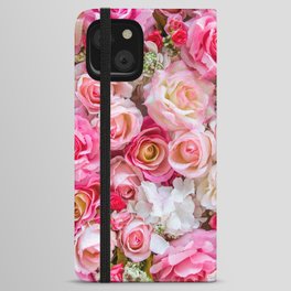 Pink & Red Roses iPhone Wallet Case