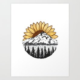 Summer Mountain  Art Print