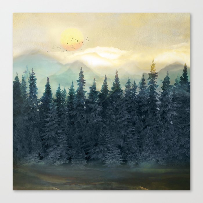 Forest Under the Sunset II Canvas Print