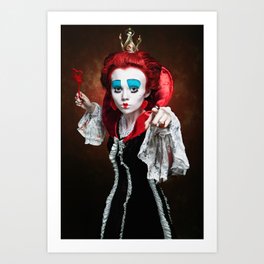 Red Queen Art Print | Other, Aliceinwonderland, Red, Digitalmanipulation, Makeup, Redqueen, Madhatter, Color, Photo, Queen 