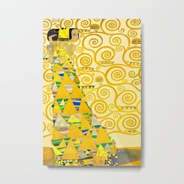 Gustav Klimt (Austrian, 1862-1918) - Title: The Dancer (Expectation) - Part of The Tree of Life - Date: 1905-1911 - Style: Art Nouveau, Symbolism - Genre: Symbolic painting - Digitally Enhanced Version (2000 dpi) - Metal Print