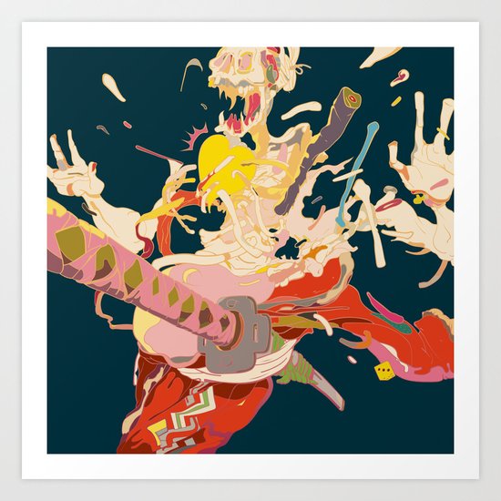驚者髑髏 - GYOUSYA DOKURO Art Print