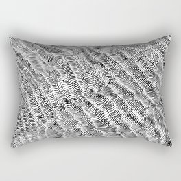 Hand-drawn Abstract Ramen Noodle Lines Rectangular Pillow