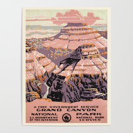 WPA vintage Travel poster - Grand Canyon - National Park Service Poster