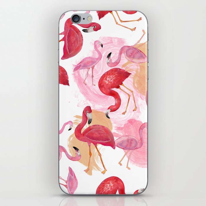 Watercolor Flamingos iPhone Skin