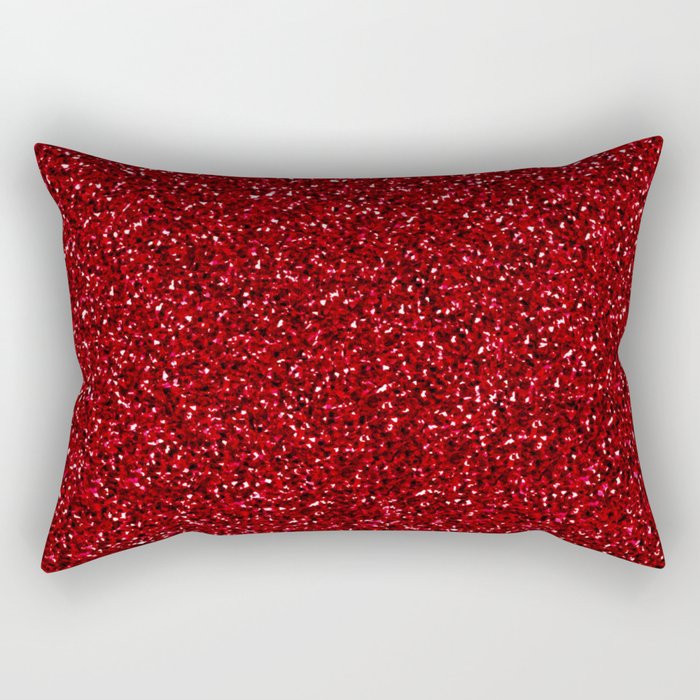 Red Sprinkled Glossy Modern Collection Rectangular Pillow