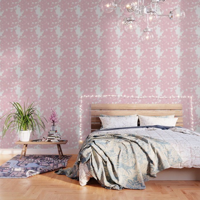 Baby Pastel Pink Brush Strokes Wallpaper By Mayamoussallieh Society6