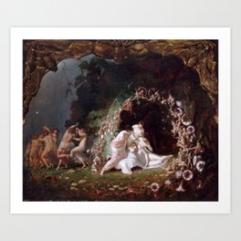 Titania Sleeping - Richard Dadd  Art Print
