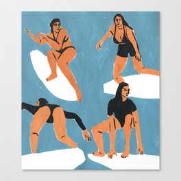 Surf Girls Canvas Print