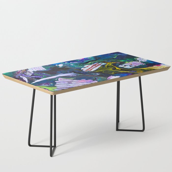 Colorful Abstract Pour Coffee Table