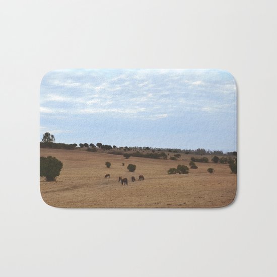 Landscape & Horses Bath Mat