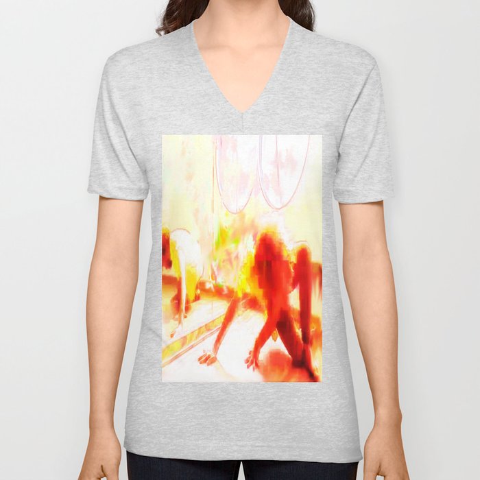 Dancing in the Mirror V Neck T Shirt