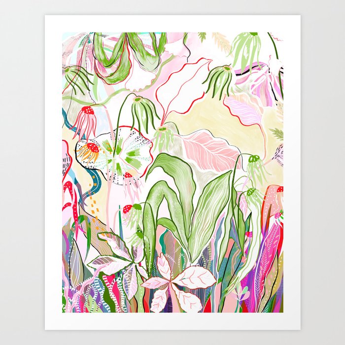 musical flora Art Print