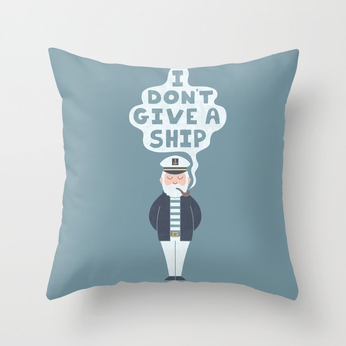 Indifferent Captain Throw Pillow