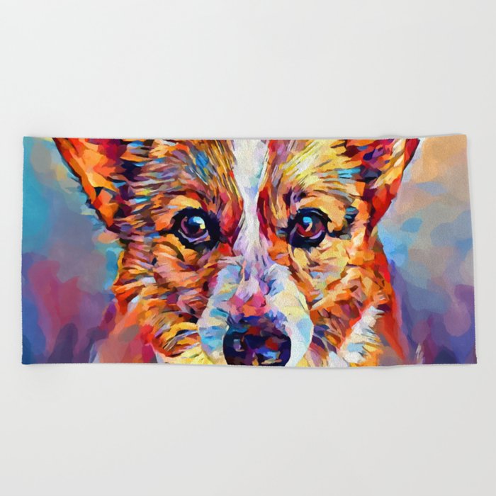 Corgi 4 Beach Towel