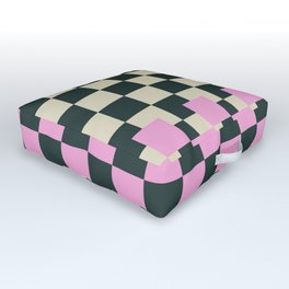 Retro Checker Pattern  Outdoor Floor Cushion