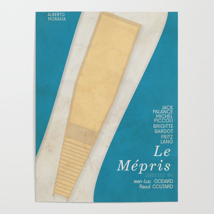 Contempt, Le Mépris, Jean-Luc Godard, Fritz Lang, Brigitte Bardot, french film, new wave, vague Poster