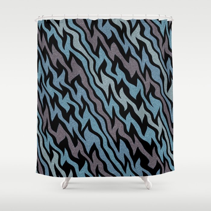 Ice Blue Shower Curtain by alicegosling | Society6