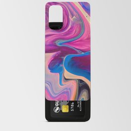 Purple Liquid Marble Swirls, Colorful Marble Android Card Case
