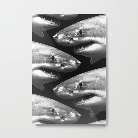 Shark pattern Metal Print