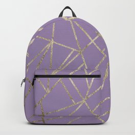 purple and gold backpack