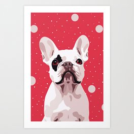 Cute French bulldog Artwork  Art Print