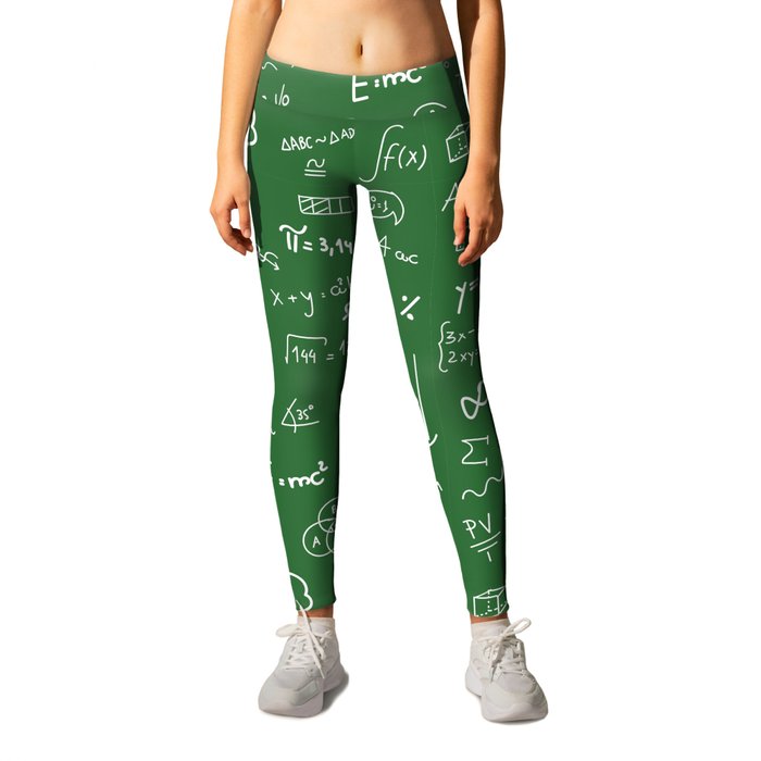 Mathematics nerdy in green Leggings
