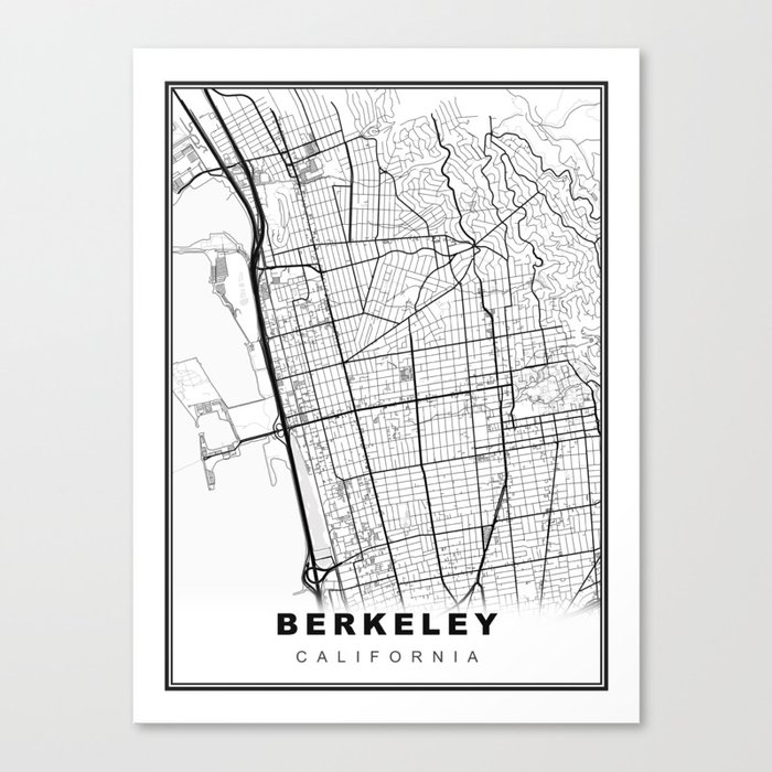 Berkeley Map Canvas Print