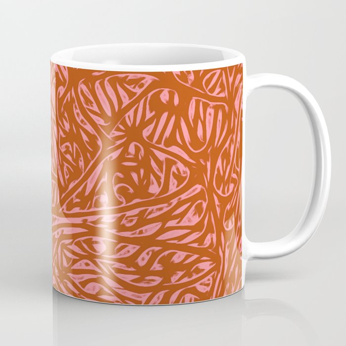 Summer Orange Saffron - Burnt Orange Color Abstract Botanical Nature Coffee Mug