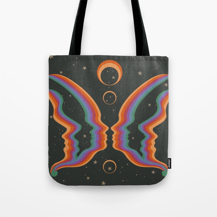 Rainbow Butterfly People Tote Bag