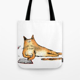 The Cat Relaxes Tote Bag