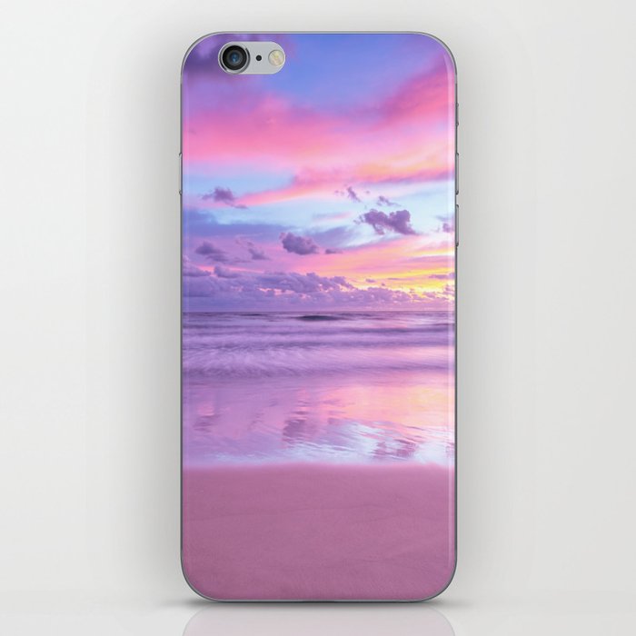 Purple Sky & Beach iPhone Skin