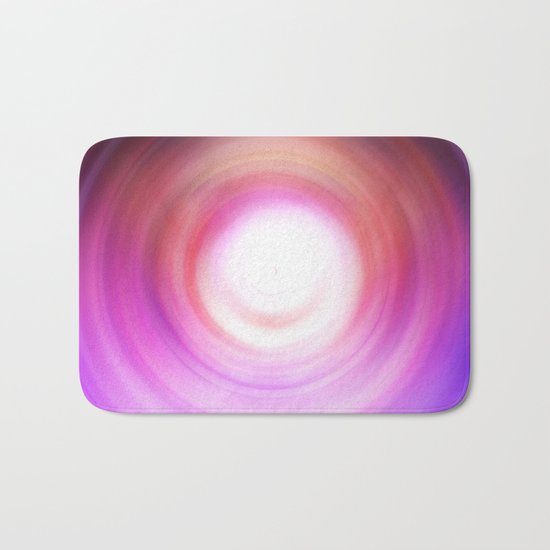 Purple and White Swirl Bath Mat