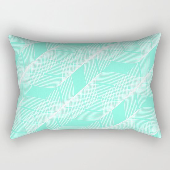 Mint Helix Rectangular Pillow