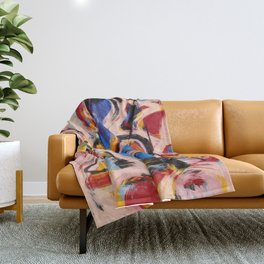 Abstract expressionist art with some speed and sound Throw Blanket