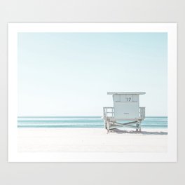 Lifeguard Beach Hut Art Print