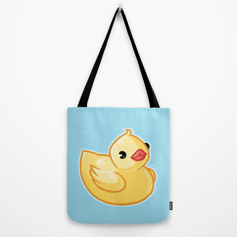 yellow logo rubber tote