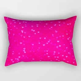 Pink Hearts Rectangular Pillow