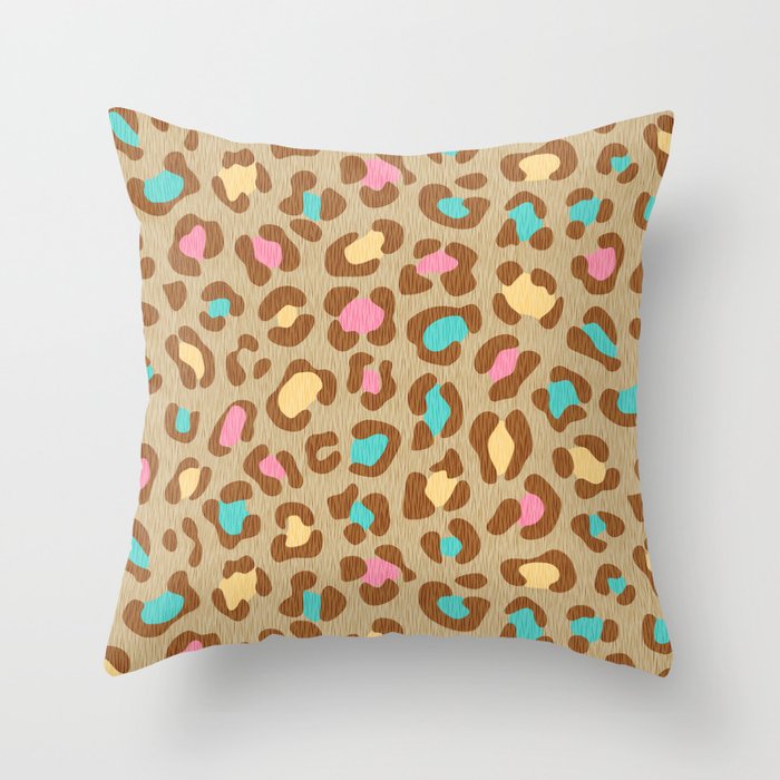 Leopard Ice Cream Throw Pillow