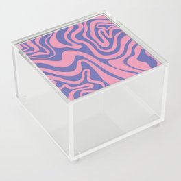 Calm Very Peri Liquid Swirl Pattern Acrylic Box