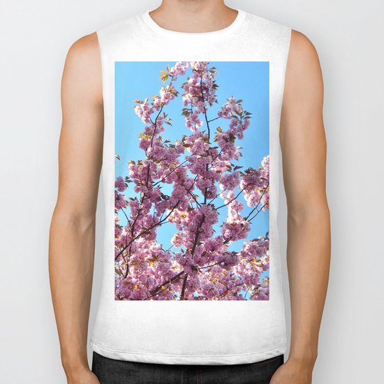 spring pink blossoms Biker Tank