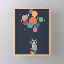 Space Raccoon Framed Mini Art Print