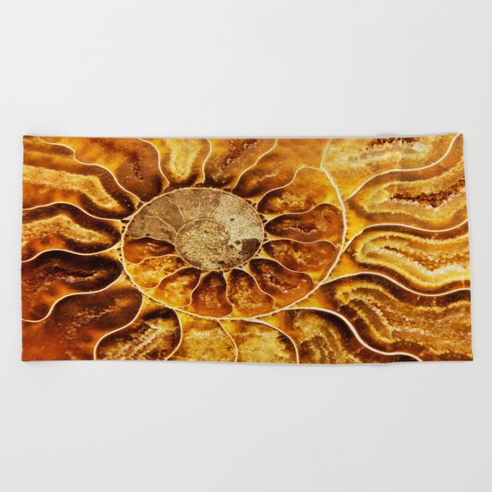 AMAZING AMMONITE Beach Towel