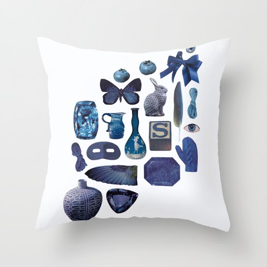 BLUE Throw Pillow