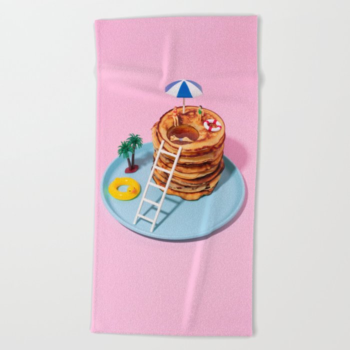 Pancakes pool Beach Towel