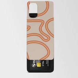 Abstract Mid century modern lines pattern - Orange Android Card Case