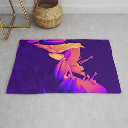 Lilies in Purple Area & Throw Rug
