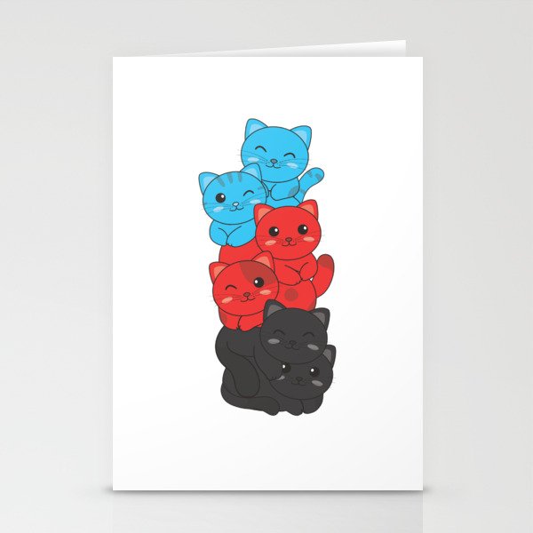 Polyamory Flag Cat Pride Lgbtq Cute Cat Stationery Cards
