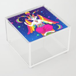 1997 Neon Rainbow Baphomet Acrylic Box